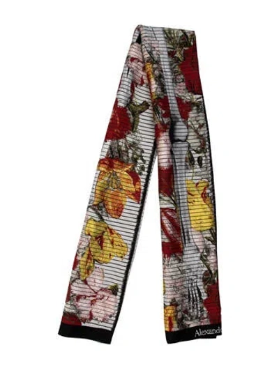Pre-owned Alexander Mcqueen Wool Graphic Print Scarf In Multicolor
