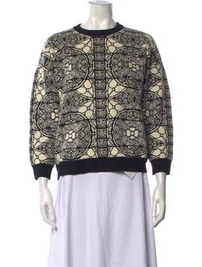 Pre-owned Alexander Mcqueen Wool Graphic Print Sweater In Neutral