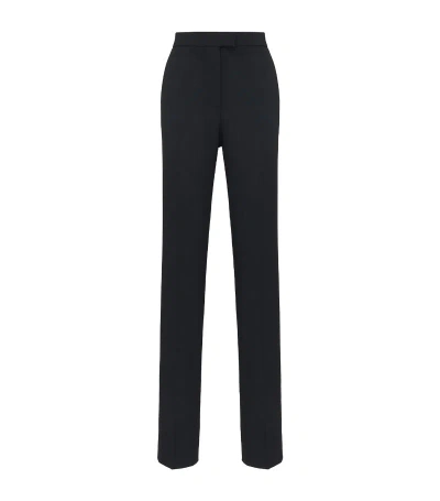 Alexander Mcqueen High-waisted Cigarette Trousers In Black