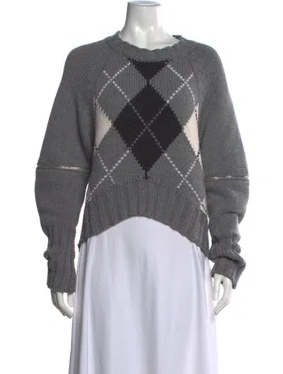 Pre-owned Alexander Mcqueen Wool Houndstooth Print Sweater In Multi
