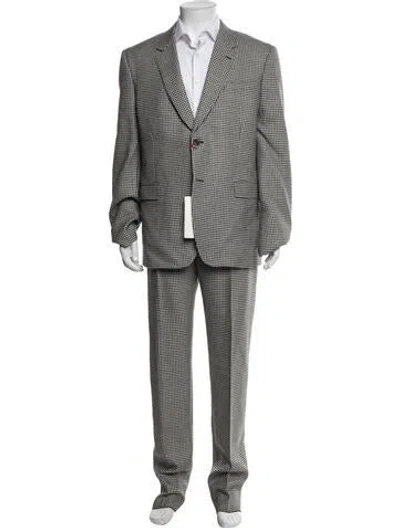 Pre-owned Alexander Mcqueen Wool Houndstooth Print Two-piece Suit W/ Tags In Multicolor