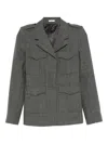 Alexander Mcqueen Wool Jacket In Gray