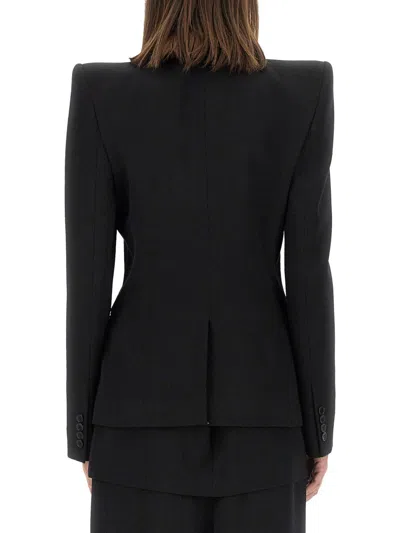 Alexander Mcqueen Wool Jacket In Black