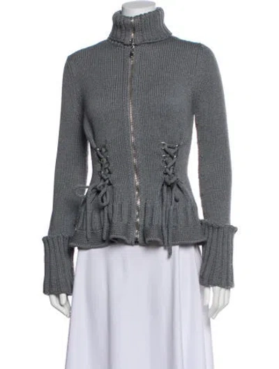 Pre-owned Alexander Mcqueen Wool Jacket In Gray