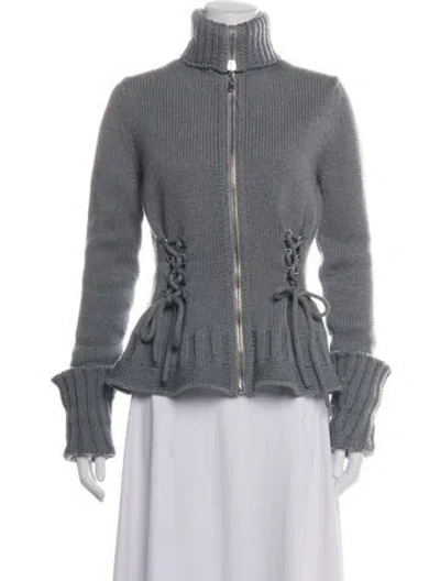 Pre-owned Alexander Mcqueen Wool Jacket In Grey