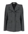 Alexander Mcqueen Fitted Silhouette With Epaulettes And Flap Pockets