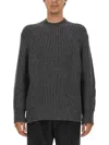 Alexander Mcqueen Ribbed Wool Sweater In Black