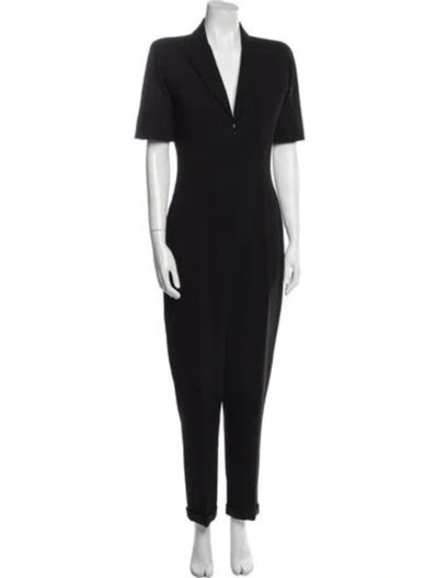 Pre-owned Alexander Mcqueen Wool Jumpsuit In Black