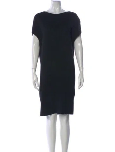 Pre-owned Alexander Mcqueen Wool Knee-length Dress In Black