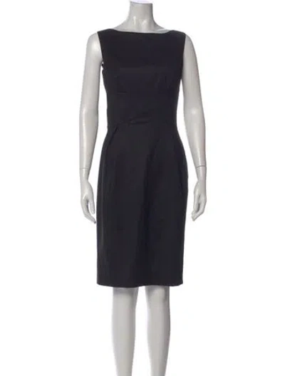 Pre-owned Alexander Mcqueen Wool Knee-length Dress In Blue