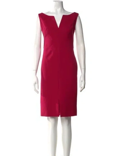 Pre-owned Alexander Mcqueen Wool Knee-length Dress In Pink