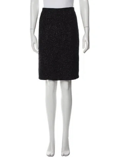 Pre-owned Alexander Mcqueen Wool Knee-length Skirt In Black