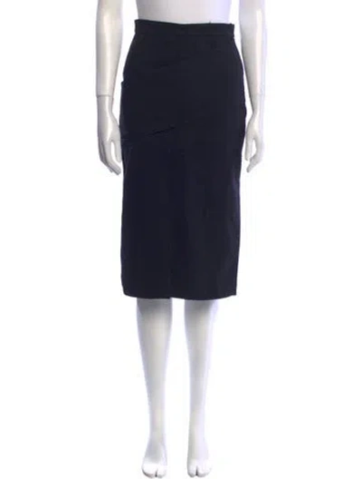 Pre-owned Alexander Mcqueen Wool Knee-length Skirt In Black