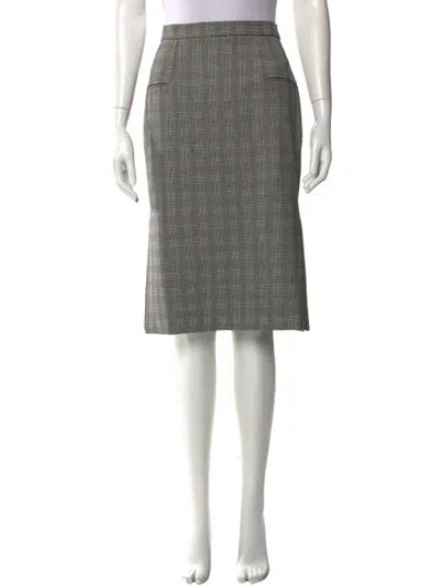 Pre-owned Alexander Mcqueen Wool Knee-length Skirt In Black