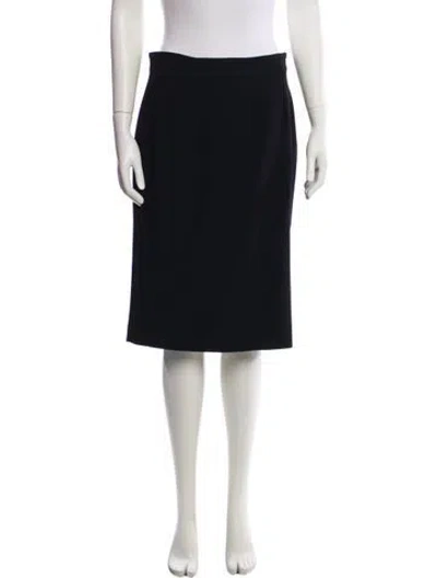 Pre-owned Alexander Mcqueen Wool Knee-length Skirt In Black