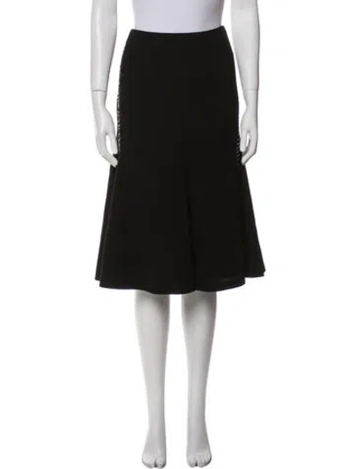 Pre-owned Alexander Mcqueen Wool Knee-length Skirt In Black