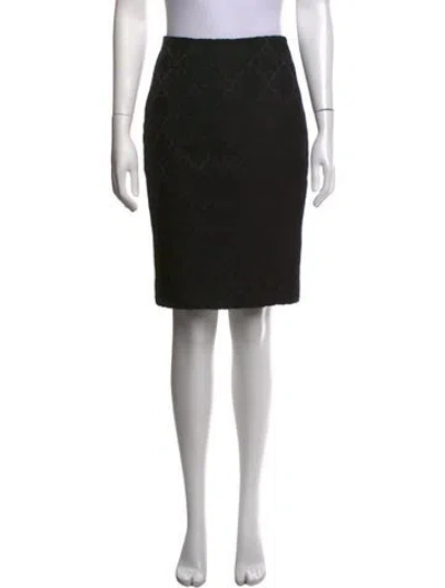 Pre-owned Alexander Mcqueen Wool Knee-length Skirt In Black