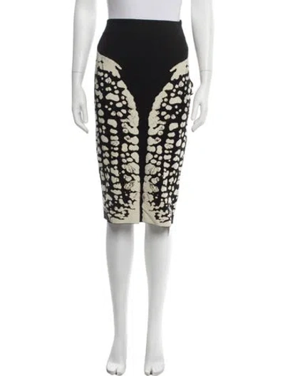 Pre-owned Alexander Mcqueen Wool Knee-length Skirt In Black
