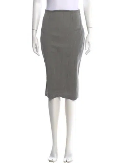 Pre-owned Alexander Mcqueen Wool Knee-length Skirt In Grey