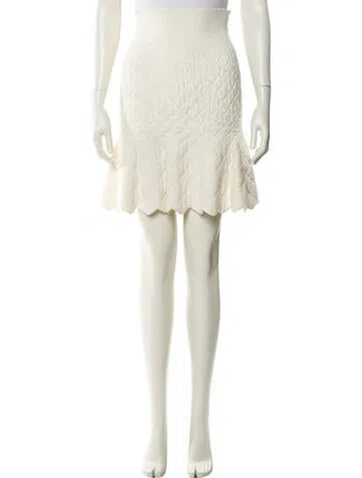 Pre-owned Alexander Mcqueen Wool Knee-length Skirt In Neutral