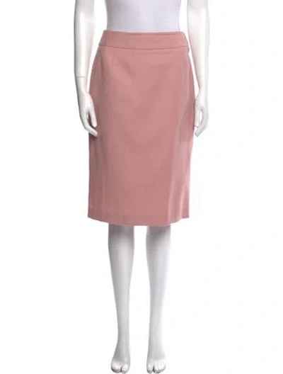 Pre-owned Alexander Mcqueen Wool Knee-length Skirt In Pink