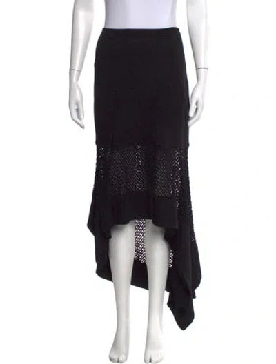 Pre-owned Alexander Mcqueen Wool Long Skirt W/ Tags In Black