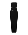 Alexander Mcqueen Wool Maxi Dress In Black