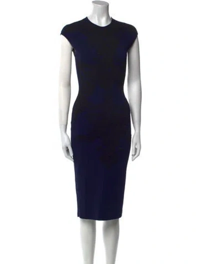 Pre-owned Alexander Mcqueen Wool Midi Length Dress In Multi