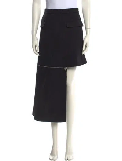Pre-owned Alexander Mcqueen Wool Midi Length Skirt In Black