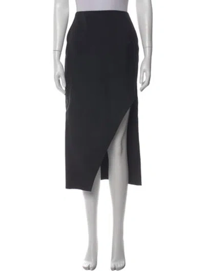 Pre-owned Alexander Mcqueen Wool Midi Length Skirt In Black