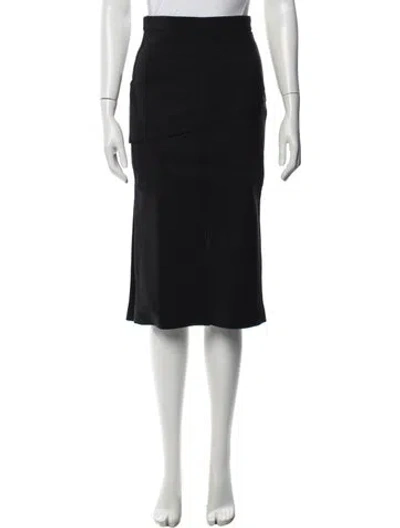 Pre-owned Alexander Mcqueen Wool Midi Length Skirt In Black