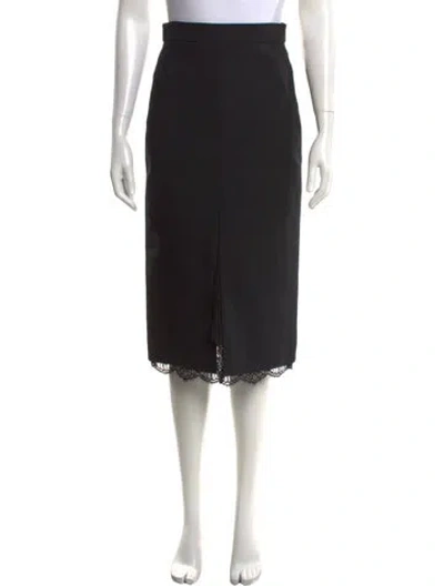 Pre-owned Alexander Mcqueen Wool Midi Length Skirt In Black
