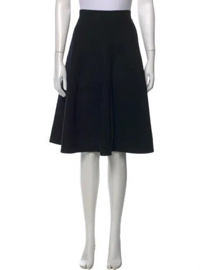 Pre-owned Alexander Mcqueen Wool Midi Length Skirt In Black