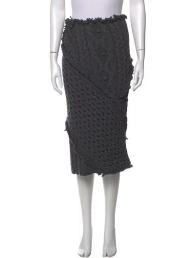 Pre-owned Alexander Mcqueen Wool Midi Length Skirt In Black