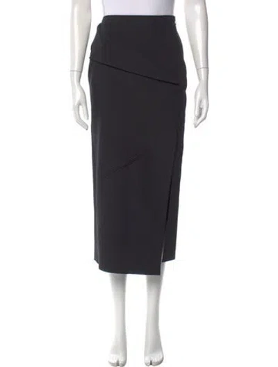 Pre-owned Alexander Mcqueen Wool Midi Length Skirt W/ Tags In Gray
