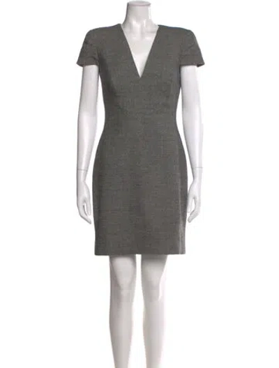 Pre-owned Alexander Mcqueen Wool Mini Dress In Black