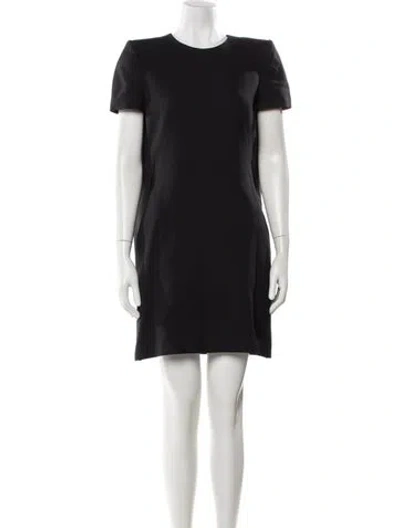 Pre-owned Alexander Mcqueen Wool Mini Dress In Black