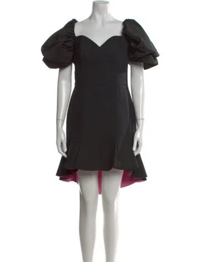 Pre-owned Alexander Mcqueen Wool Mini Dress In Black