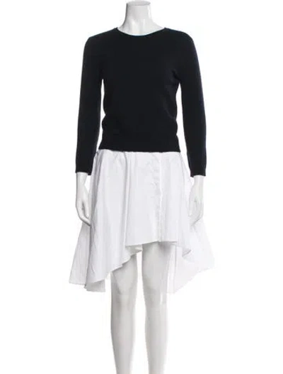 Pre-owned Alexander Mcqueen Wool Mini Dress In Gray