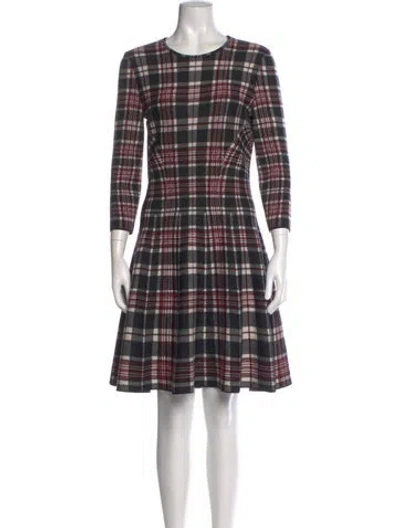 Pre-owned Alexander Mcqueen Wool Mini Dress In Multi