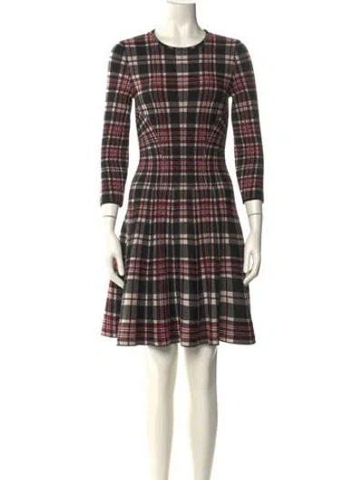 Pre-owned Alexander Mcqueen Wool Mini Dress In Multi