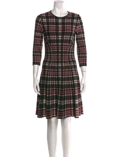 Pre-owned Alexander Mcqueen Wool Mini Dress In Multi