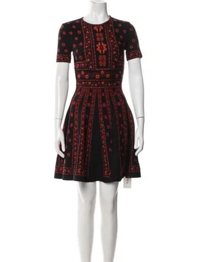 Pre-owned Alexander Mcqueen Wool Mini Dress In Multi