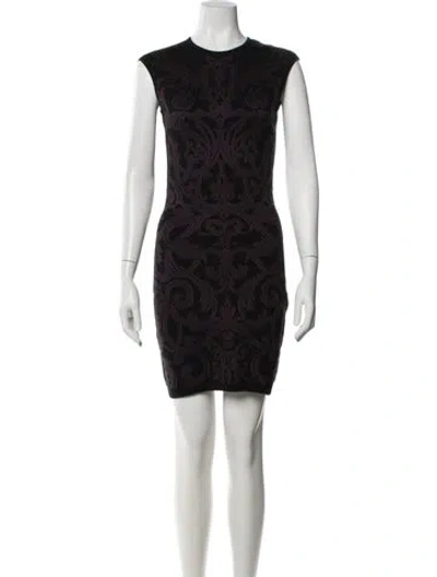 Pre-owned Alexander Mcqueen Wool Mini Dress In Multi