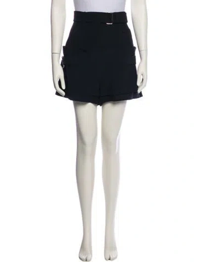 Pre-owned Alexander Mcqueen Wool Mini Shorts In Black