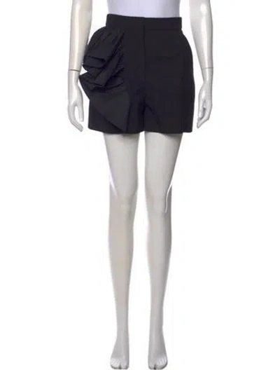 Pre-owned Alexander Mcqueen Wool Mini Shorts In Black