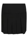 Alexander Mcqueen Black Wool Gabardine Mini Skirt In Black