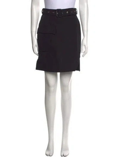 Pre-owned Alexander Mcqueen Wool Mini Skirt In Black