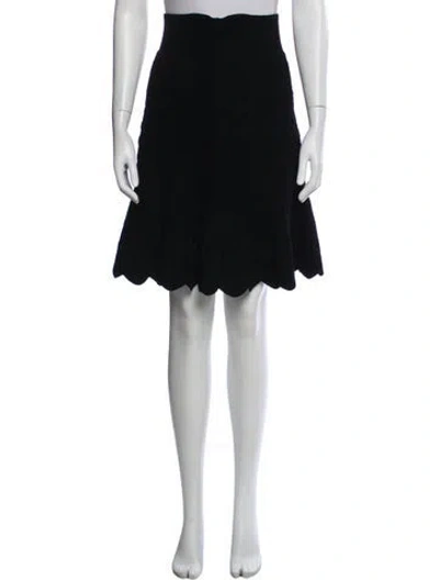 Pre-owned Alexander Mcqueen Wool Mini Skirt In Black