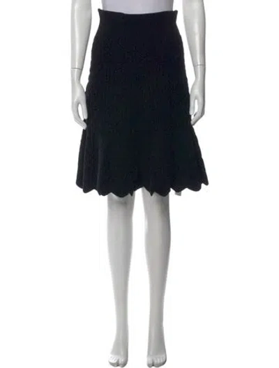 Pre-owned Alexander Mcqueen Wool Mini Skirt In Black